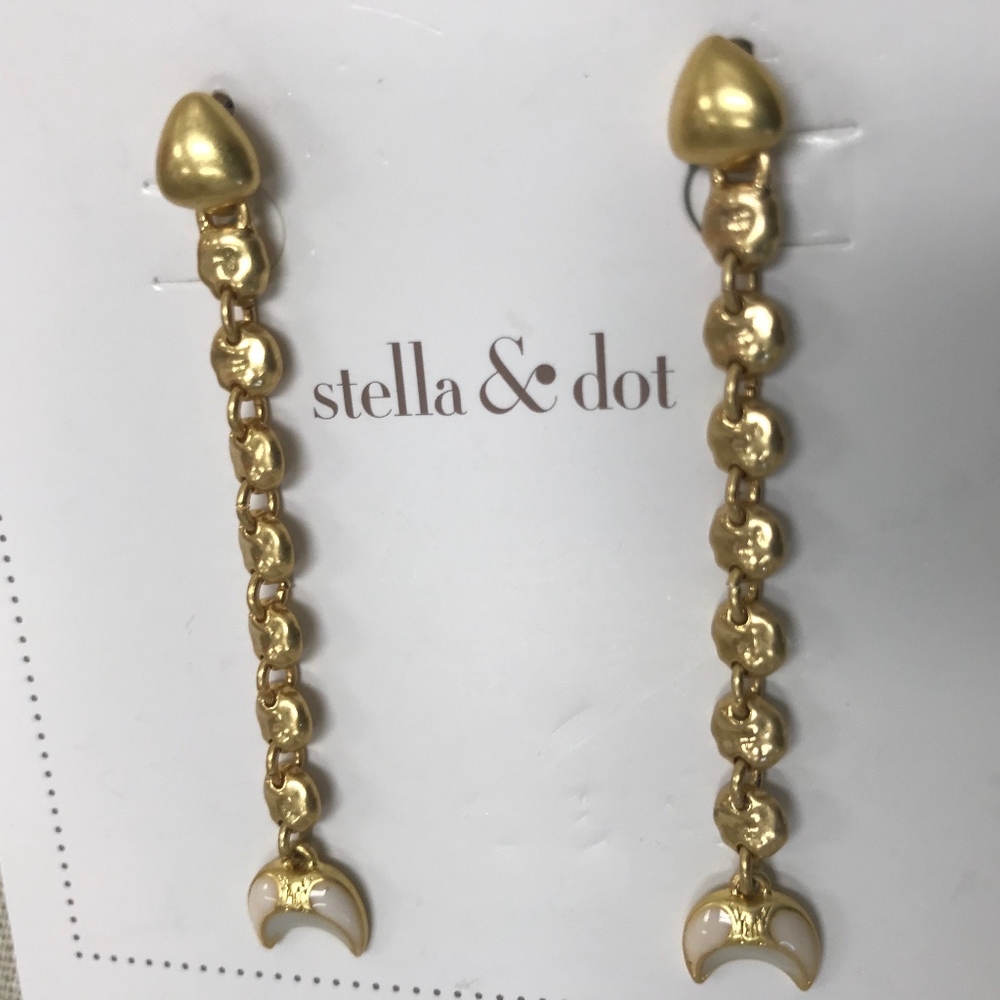 STELLA & DOT Trevally Earrings - Two-in-One - NIB - Picture 3 of 3